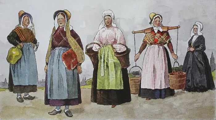 Framed Print : Fashion, costumes, clothing in 19th century Belgium