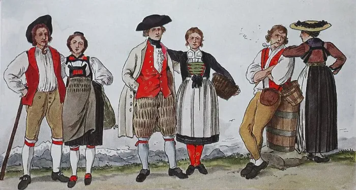 Framed Print : Fashion, costumes, clothing in Switzerland