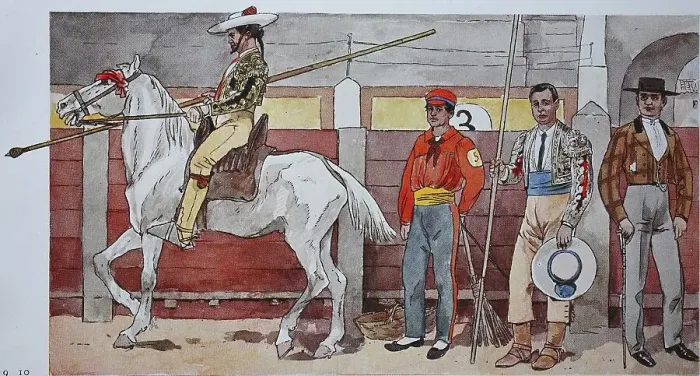 Framed Print : Fashion, dress in the bullfights in Spain for modern history