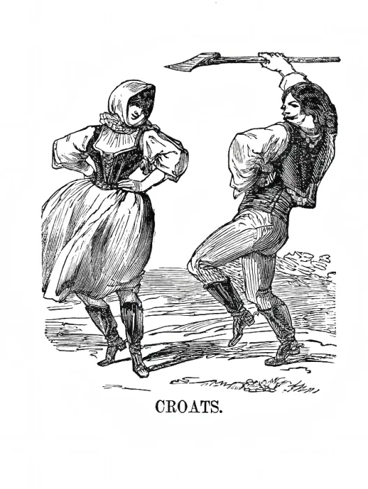 Framed Print : Fashion in Europe around 1850, Traditional traditional costume