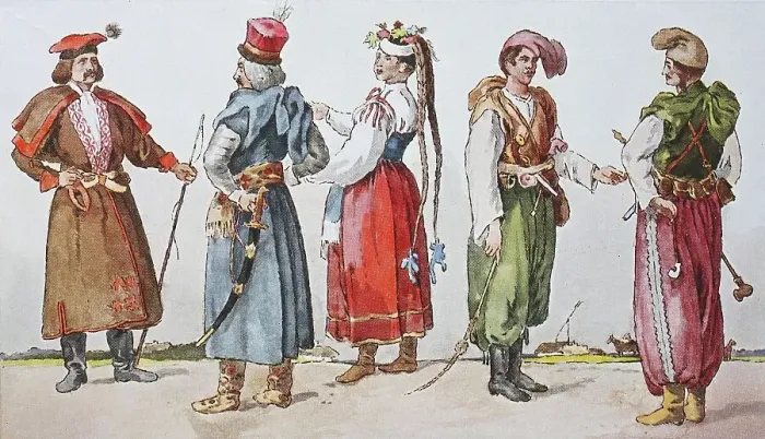 Framed Print : Fashion, historical clothes in Poland and Ukraine in the 16th Framed Print : Fashion, historical clothes in Poland and Ukraine in the 16th