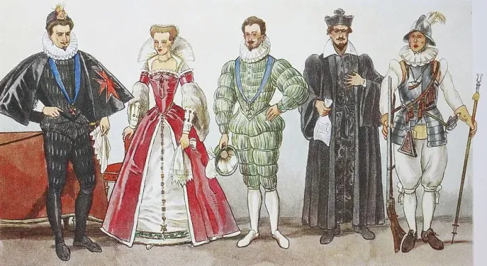 Framed Print : Fashion, historical clothing in France Framed Print : Fashion, historical clothing in France