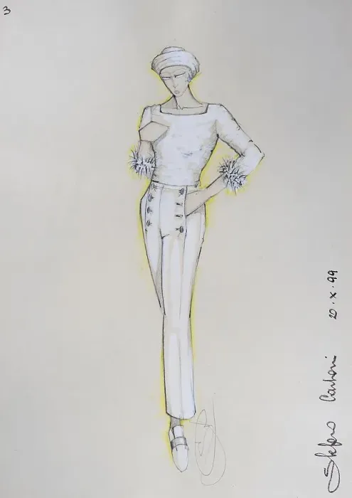 Framed Print : Fashion sketch, fashion design