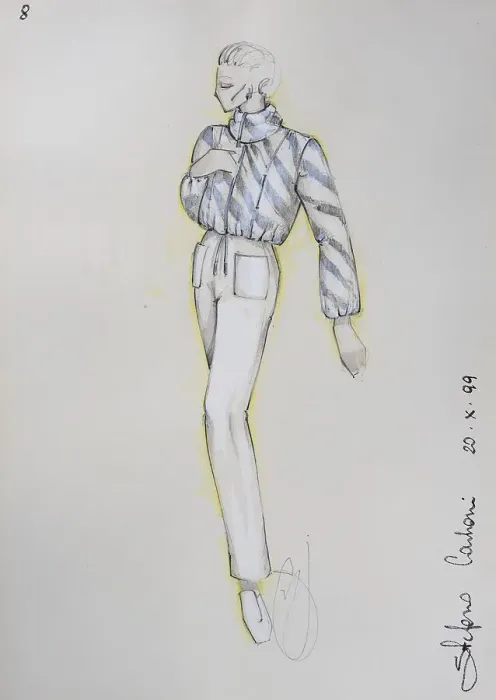 Framed Print : Fashion sketch, fashion design