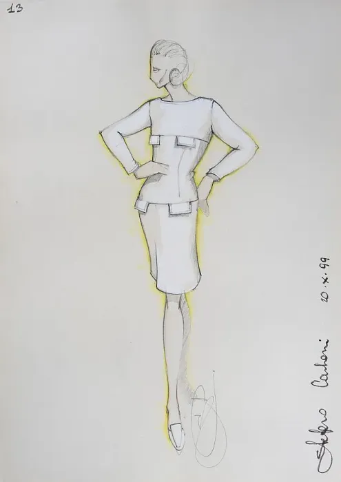 Framed Print : Fashion sketch, fashion design