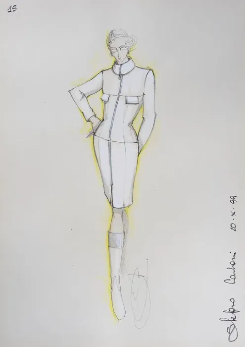 Framed Print : Fashion sketch, fashion design