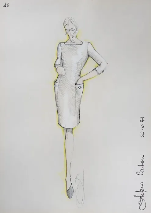 Framed Print : Fashion sketch, fashion design