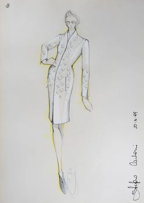 Framed Print : Fashion sketch, fashion design