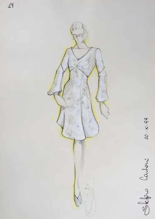 Framed Print : Fashion sketch, fashion design
