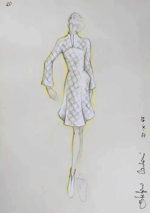 Framed Print : Fashion sketch, fashion design Framed Print : Fashion sketch, fashion design