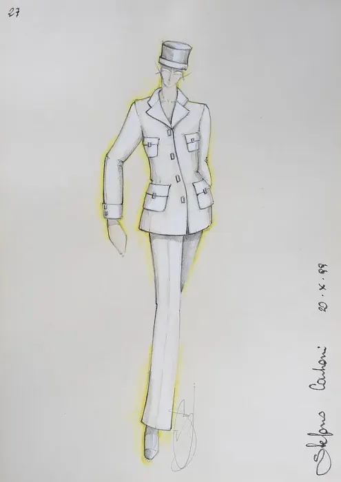 Framed Print : Fashion sketch, fashion design