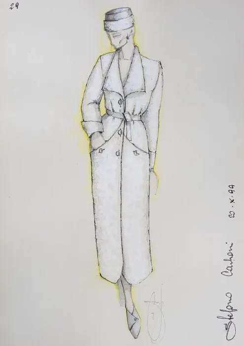 Framed Print : Fashion sketch, fashion design