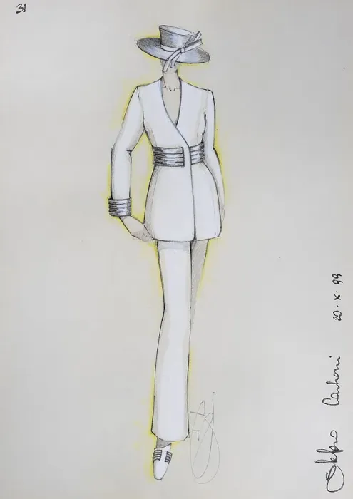 Framed Print : Fashion sketch, fashion design