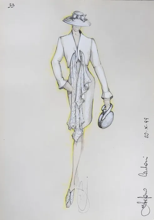 Framed Print : Fashion sketch, fashion design