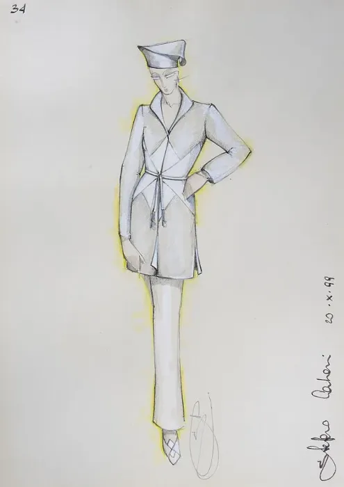 Framed Print : Fashion sketch, fashion design