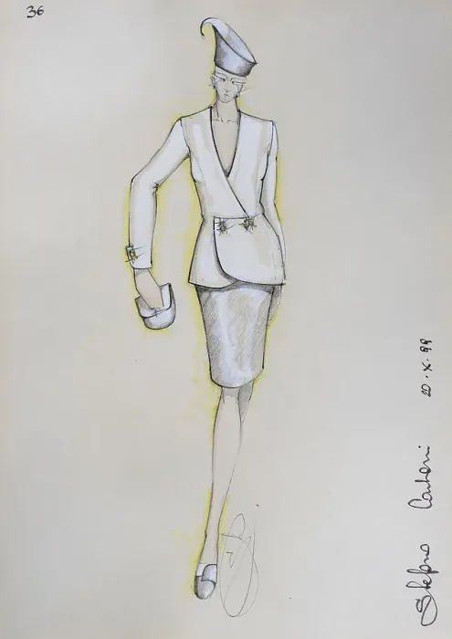 Framed Print : Fashion sketch, fashion design