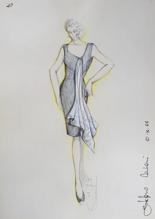 Framed Print : Fashion sketch, fashion design Framed Print : Fashion sketch, fashion design