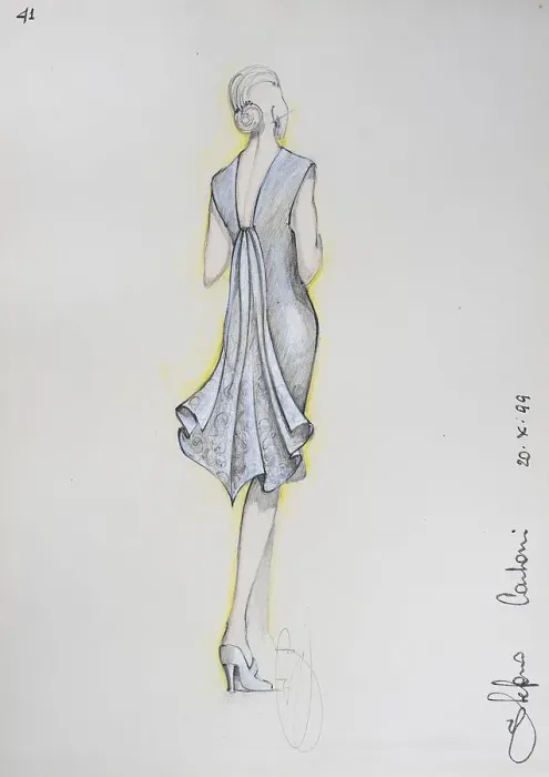Framed Print : Fashion sketch, fashion design