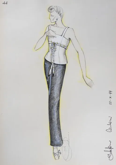 Framed Print : Fashion sketch, fashion design Framed Print : Fashion sketch, fashion design