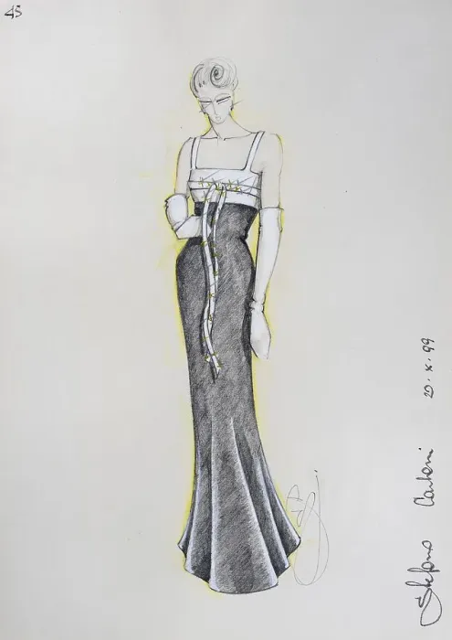 Framed Print : Fashion sketch, fashion design