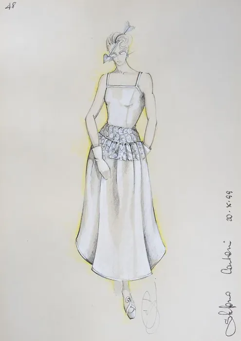 Framed Print : Fashion sketch, fashion design