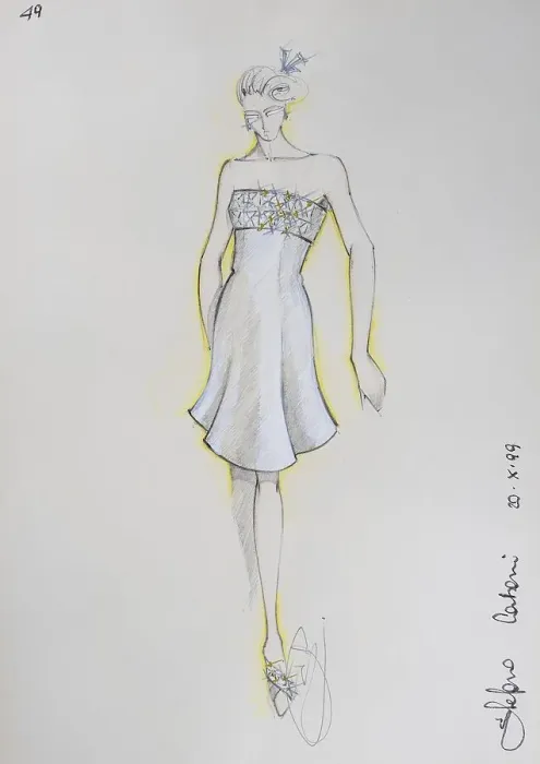 Framed Print : Fashion sketch, fashion design Framed Print : Fashion sketch, fashion design