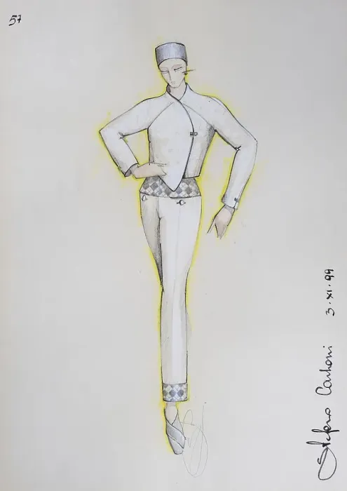 Framed Print : Fashion sketch, fashion design