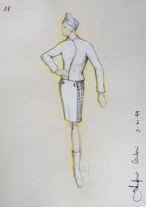 Framed Print : Fashion sketch, fashion design Framed Print : Fashion sketch, fashion design
