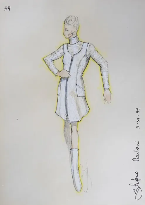 Framed Print : Fashion sketch, fashion design Framed Print : Fashion sketch, fashion design