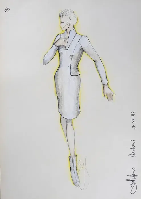 Framed Print : Fashion sketch, fashion design Framed Print : Fashion sketch, fashion design
