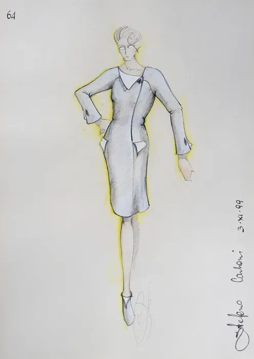 Framed Print : Fashion sketch, fashion design Framed Print : Fashion sketch, fashion design