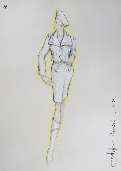 Framed Print : Fashion sketch, fashion design