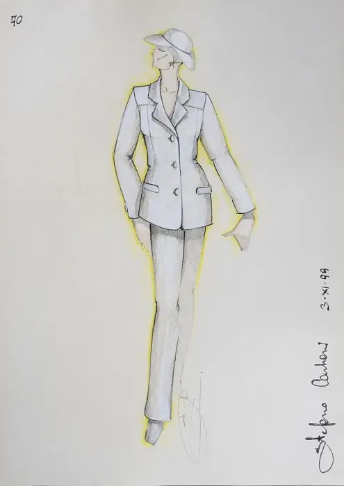 Framed Print : Fashion sketch, fashion design