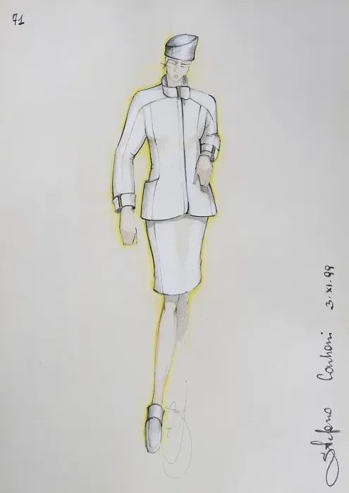 Framed Print : Fashion sketch, fashion design