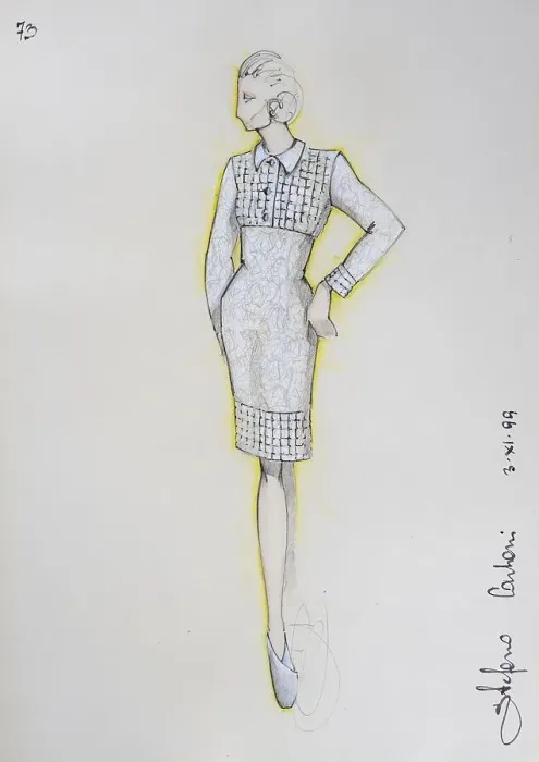 Framed Print : Fashion sketch, fashion design