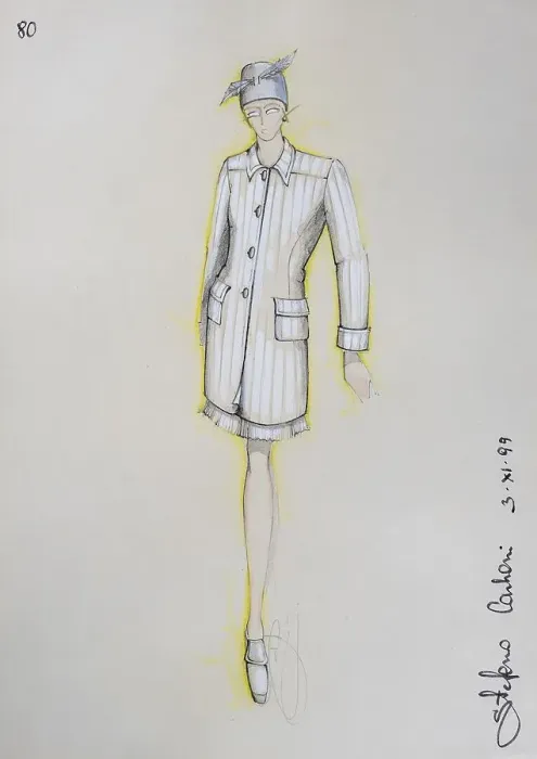 Framed Print : Fashion sketch, fashion design