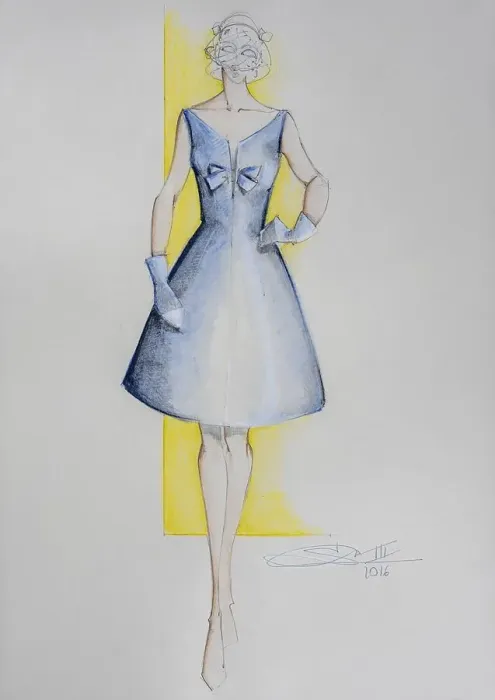 Framed Print : Fashion sketch, fashion design Framed Print : Fashion sketch, fashion design