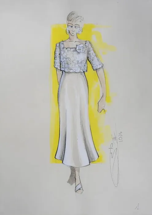 Framed Print : Fashion sketch, fashion design