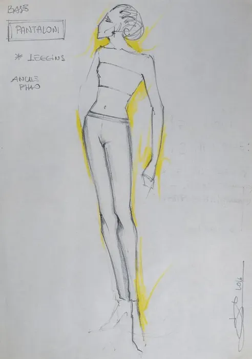 Framed Print : Fashion sketch, fashion design