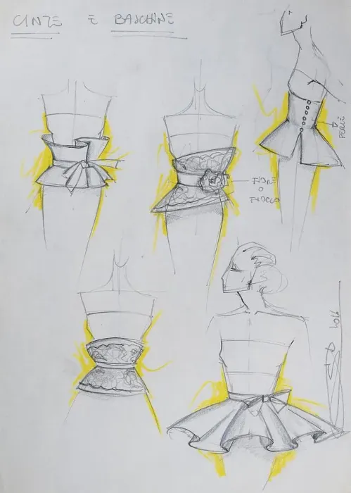 Framed Print : Fashion sketch, fashion design