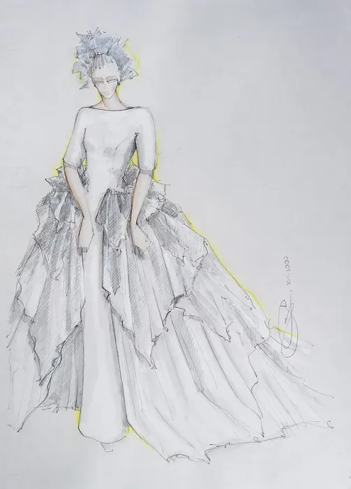 Framed Print : Fashion sketch, fashion design Framed Print : Fashion sketch, fashion design