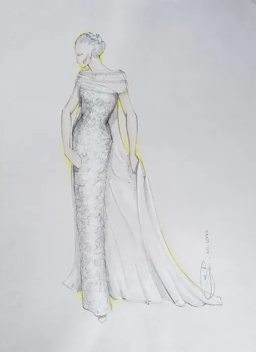 Framed Print : Fashion sketch, fashion design Framed Print : Fashion sketch, fashion design