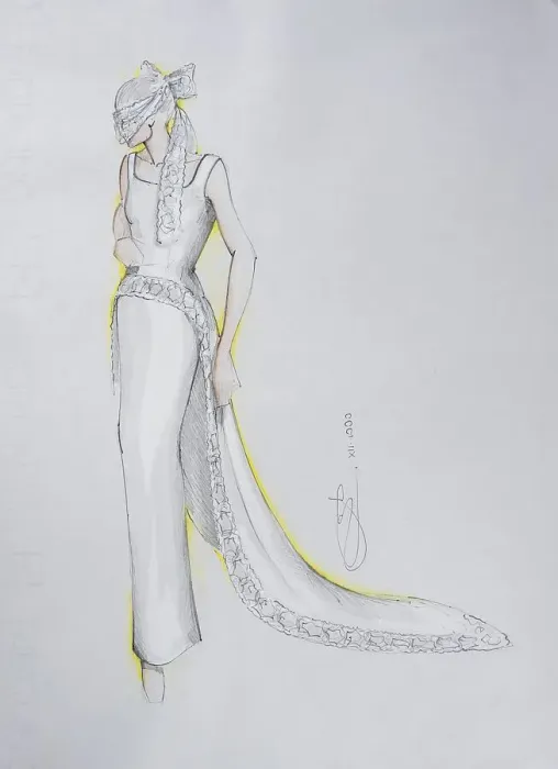 Framed Print : Fashion sketch, fashion design