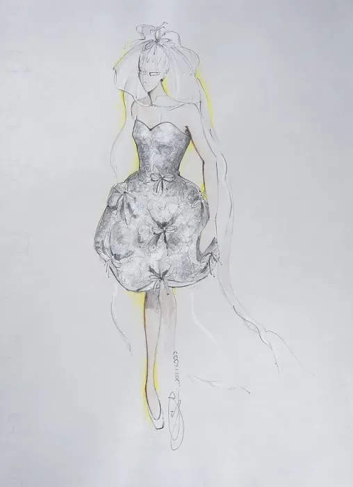 Framed Print : Fashion sketch, fashion design Framed Print : Fashion sketch, fashion design