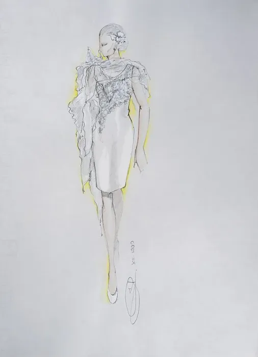 Framed Print : Fashion sketch, fashion design Framed Print : Fashion sketch, fashion design