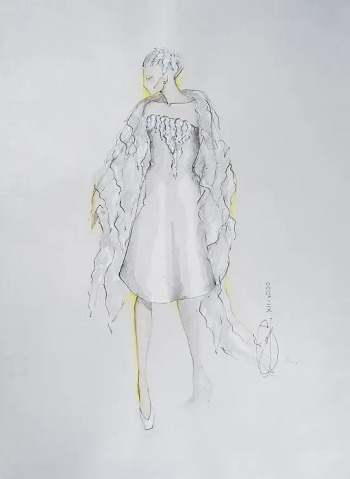 Framed Print : Fashion sketch, fashion design