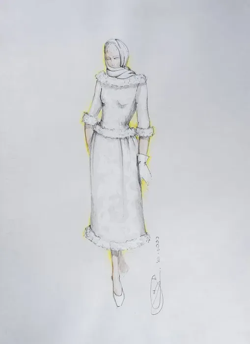 Framed Print : Fashion sketch, fashion design Framed Print : Fashion sketch, fashion design
