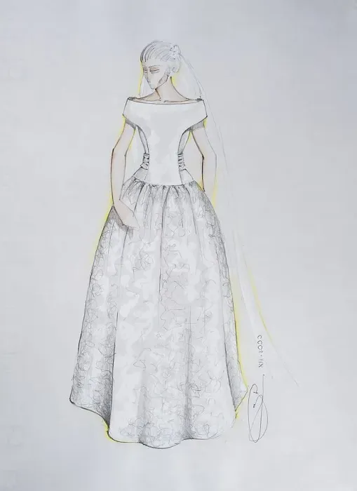 Framed Print : Fashion sketch, fashion design