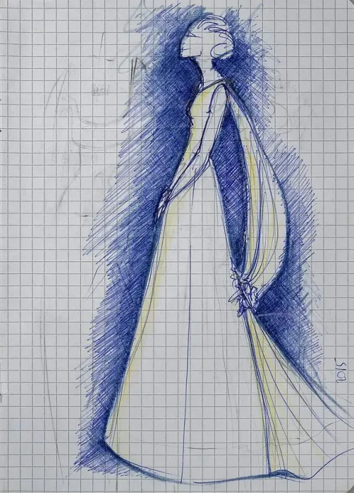 Framed Print : Fashion sketch, fashion design Framed Print : Fashion sketch, fashion design