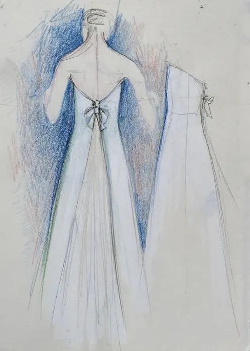 Framed Print : Fashion sketch, fashion design
